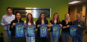 New Bay Star Homes program participants waving their flags to commemorate their commitment to the health of the Bay! From left to right: Scott Smith, Hee Jea Hall, Heather Benson, Mira Micin, Stephanie Hanses, Candice Sizemore, Clifton Bell