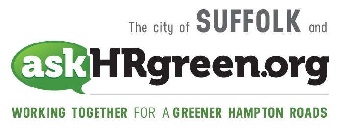 The city of Suffolk and askhrgreen.org. Working together for a greener Hampton Roads