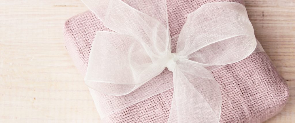 fabric wrapped present