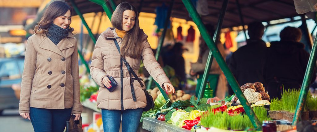 going to the farmers market